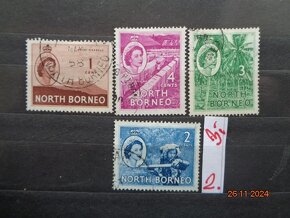 Poštové známky - BORNEO + SABAH +PITCAIRN ISLANS - 3