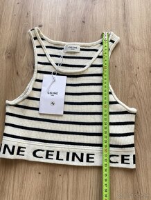 celine top S,M Béžový čierny pruzkovany - 3