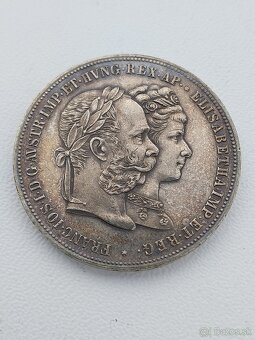 Mince 2 zlatnik 1879 strieborná svadba - 3