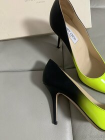 Jimmy Choo pumps-lodičky yellow neon/blk 41,5 - 3