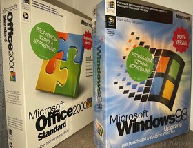 Windows 98 a 95 v original obale s fóliou a návodom >25r. - 3