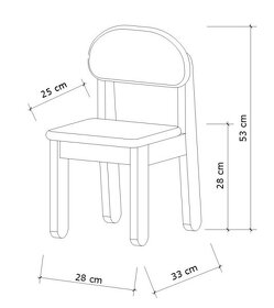 Stolička detská Drevená Zn.Gazel - 3
