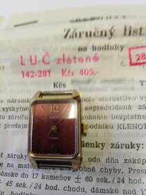 Náramkové zlátené ženské hodinky značky LUCH. - 3