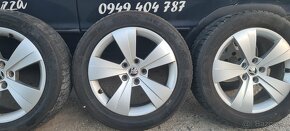 ORIGINÁL SADU KOLIES 5x112 R17 PNEU 215/55 R17 ŠKODA - 3