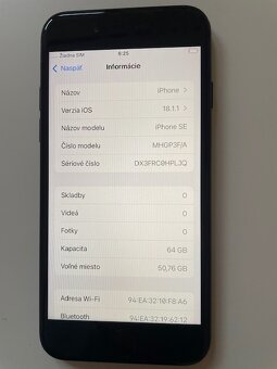 Krásny Iphone SE 2020 64GB batéria 96 percent - 3