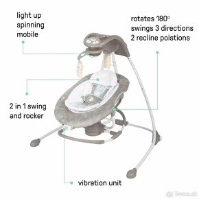 Ingenuity InLighten 2-in-1 Baby Swing & Rocker - 3