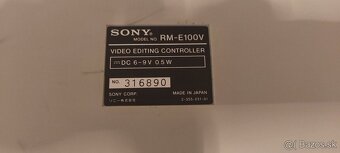 Predám video editing controler Sony RM-E100V + titler XV-T33 - 3