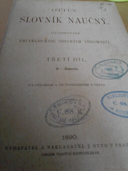 Ottův slovník náučný - diel 3, vydanie rok 1890 - 3