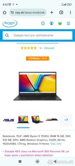 ASUS VIVOBOOK 15X OLED M3504YA-OLED031W ČIERNY - 3