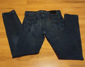 Levis modré slim fit strečové - 3