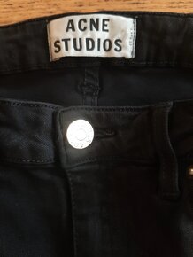 Acne Studios luxusné čierne skinny rifle S - 3