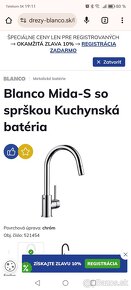 Blanco drezova bateria MIDA chrom so sprskou 150 eur - 3