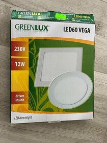 7ks nový led panel GREENLUX LED 60 VEGA nerezový rámik - 3