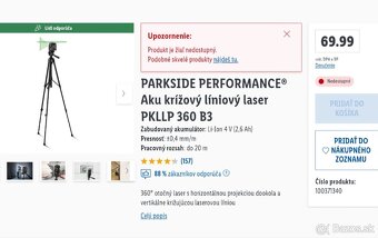 NOVÝ Parkside Performance 360° Aku krížový líniový laser - 3