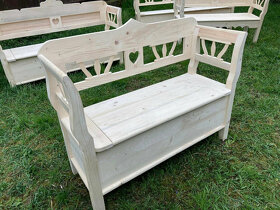 Vidiecka drevená lavica - šafáreň - L33 - 3