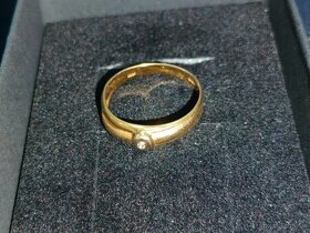 Zlaty diamantovy prsten Punc 0,585 Rozmer 54 - 3