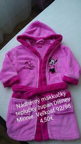 Nádherný mäkkučký teplučký župan Disney Minnie - 3