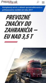 Prevozné značky nad 3,5t ✅2024✅ | Prevozky.sk - 3