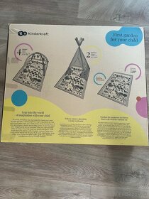 Kinderkraft Hracia deka s teepee LITTLE GARDEN - 3