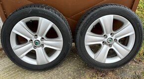 ALU DISKY SKODA DOLOMITE 5x112 R17 + LETNE PNEU MATADOR - 3