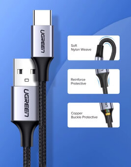 UGREEN USB-A na USB-C kábel - 3