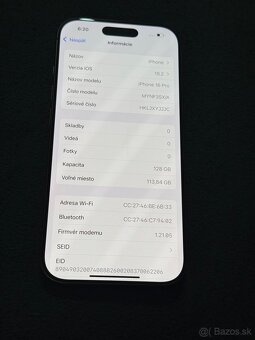 Predám Apple iPhone 16 PRO 128GB Dezert Titan Malé známky - 3