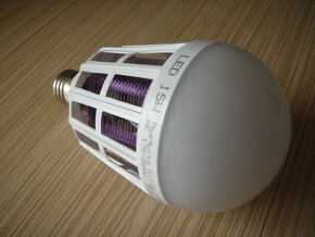 15W LED žiarovka s UV lapačom hmyzu, E27 - 3