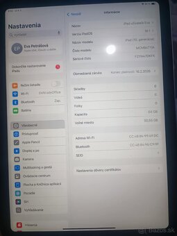 iPad 10.9" 64 GB wifi, modrý NOVY 100% stav - 3