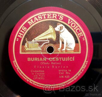 Vlasta Burian, starožitné gramodesky His Master’s Voice - 3