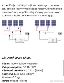 Solarny set invertor  + 4x500Wp - 3