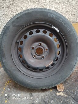 Plechove disky a gumy 195/65 R15 - 3