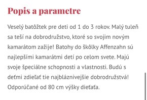 Detsky batoh/ruksacik, NOVY/ ZLAVA 60% - 3