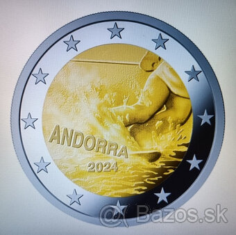 2x 2€ pamätná minca Andorra 2024 - 3