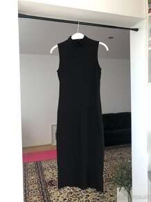 H&M čierne basic šaty so stojačikom XS/34/6 - 3