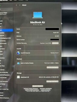 Macbook Air M3 15/24GB/1TB - 3