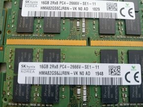 predám pamäte (ram) pre notebooky (sodimm) 16gb DDR4 - 3