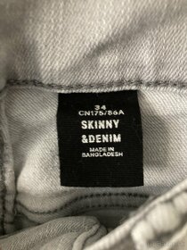 Pánske skinny rifle zn. H&M - veľ. 34 - TOP STAV - 3