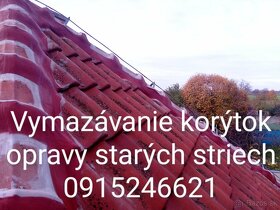 Vymazávanie korýtok oprava komínov 0915 246 621 - 3