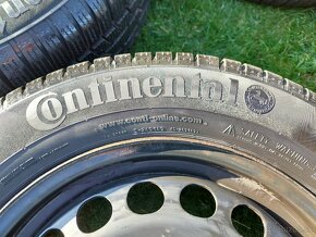 Plechové disky +Zimne Pneu CONTINENTAL 215/60 R16 ,5x112 - 3