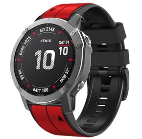 Remienok Easyfit pre Garmin Fenix 3,5X,6X,7X,26mm,RED-Black - 3