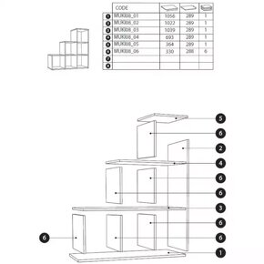 Regál schodiky - 3