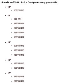 Snehové reťaze SnowDrive X-9 Gr. 8 - 3