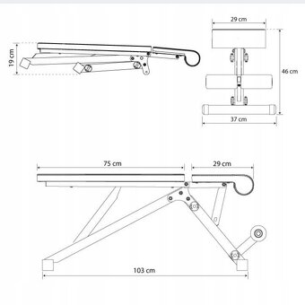 Tréningová nastaviteľná šikmá lavička na cvičenie - 3
