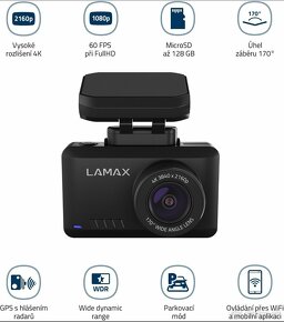 LAMAX T10 4K GPS (s hlásením radarov) - 3