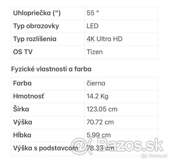 Predám novú smart TV, SAMSUNG UE55CU7172U (2023) - 3