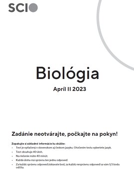 Skúšobné SCIO testy- bio/chem - 3