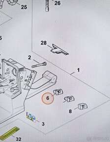 Priechodka na pílu Stihl 024, 026, MS 260 - 3