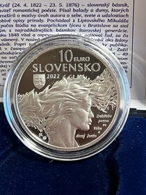 10 EUR Ag, Janko Kráľ, proof, 2022 - 3