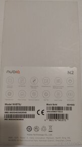 Nubia N2 - 4 + 64 GB Black/Gold- s krabicou a príslušenstvom - 3