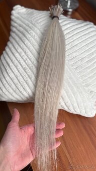 Ruské blond Vlasy na predlzenie 45-48 cm 60 g - 3